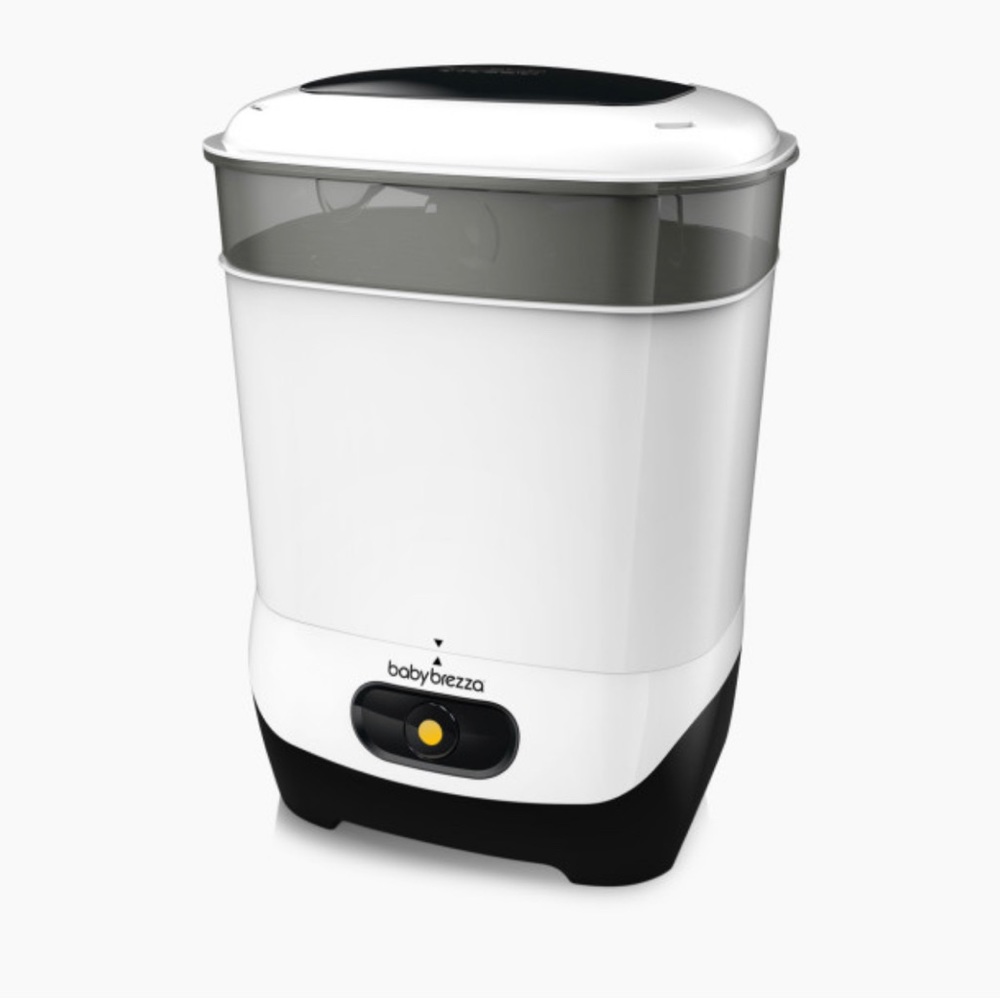 Baby Brezza White & Black Electric Baby Bottle Sterilizer